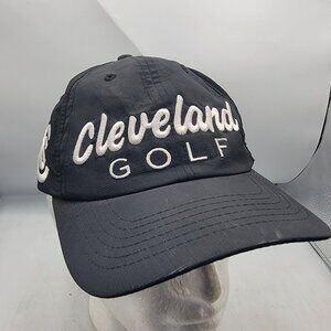 Cleveland Golf Black Adjustable Baseball Hat Cap Outdoors Lightweight Breathable